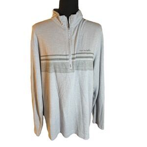 Men's TRAVIS MATHEW Golf 1/4 Zip Pullover Light Gray‎ Large